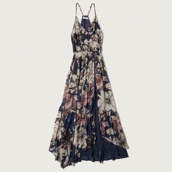 Navy Floral Dress - Picture 1 of 2